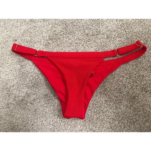 Revolve Beach Bunny Rib Tide Skimpy Bottom in Red, M - Picture 5 of 10